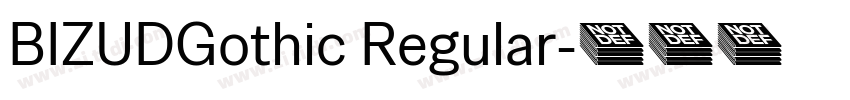 BIZUDGothic Regular字体转换